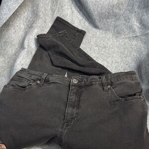 Pistola Charcoal black stretchy cotton blend 5 picket  Jeans size 18